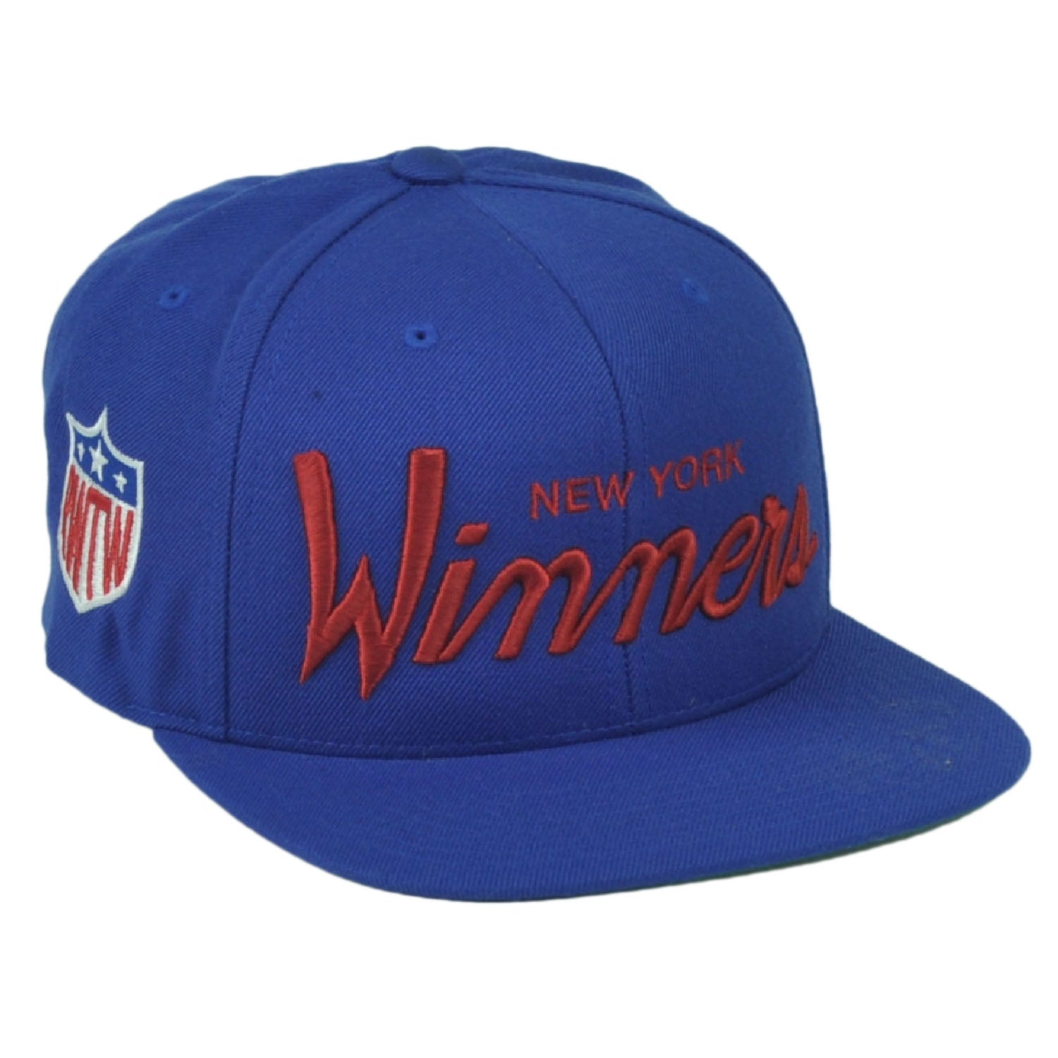 RWTW Logo Roll With The Winner New York Blue Burgundy Snapback Hat Cap Wining NY