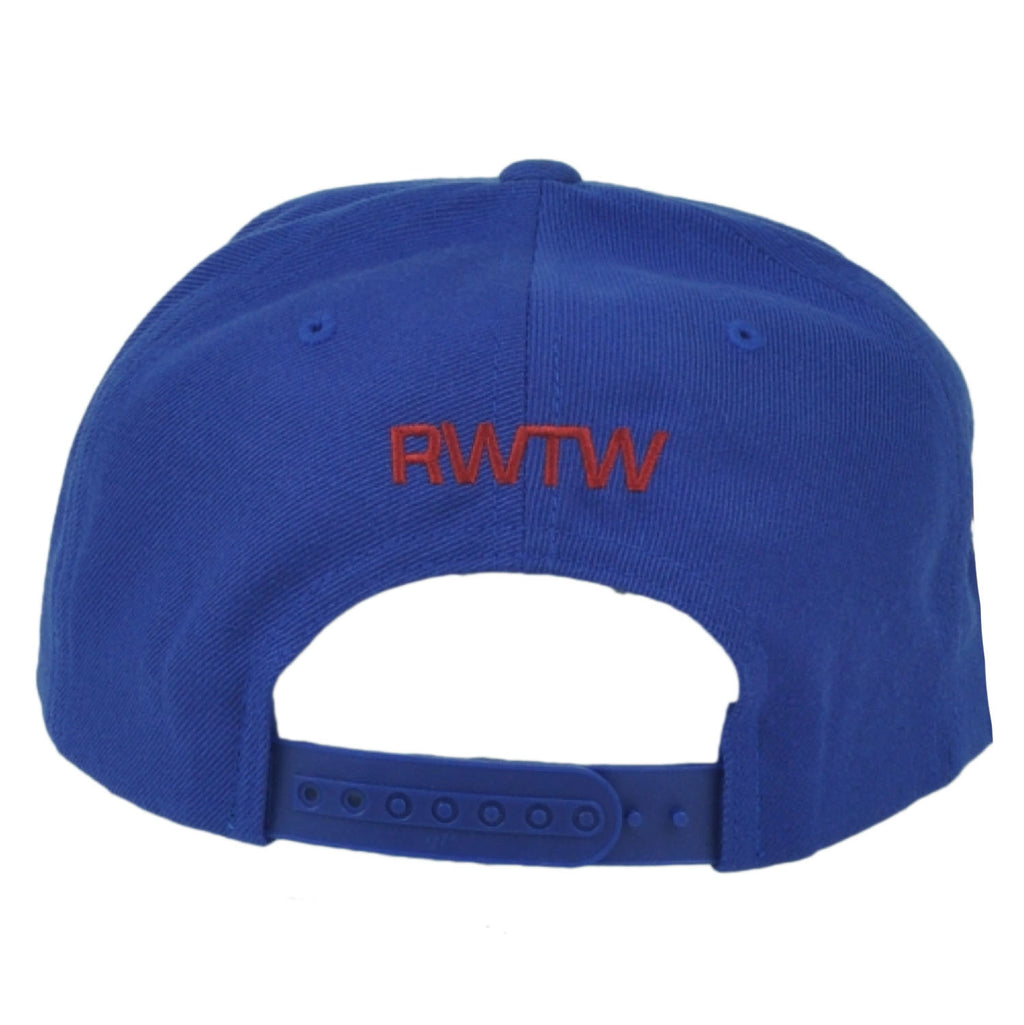 RWTW Logo Roll With The Winner New York Blue Burgundy Snapback Hat Cap Wining NY