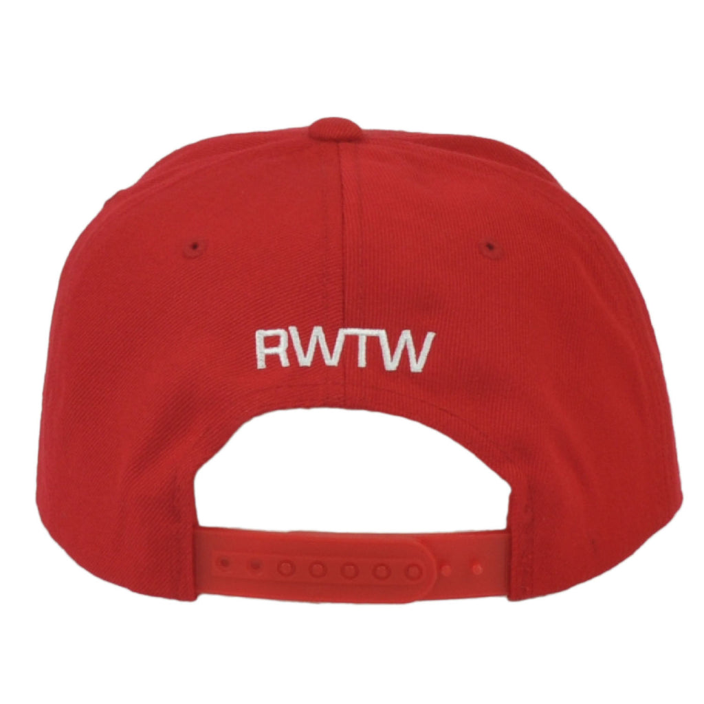 RWTW Logo Roll With The Winner Red Flat Bill Snapback Hat Cap Flag Brand Wining