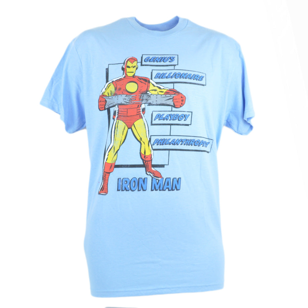 Iron Man Marvel Comics Movie Mens Tshirt Tee Super Heroes Philanthropist