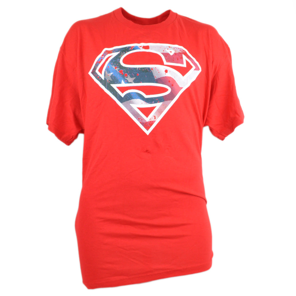 Superman DC Comic Warner Bros Mens Tshirt Tee Red Super Hero Movie