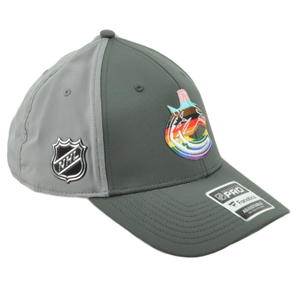 NHL Fanatics Authentic Pro Vancouver Canucks Adults Pride Night Snapback Hat Cap
