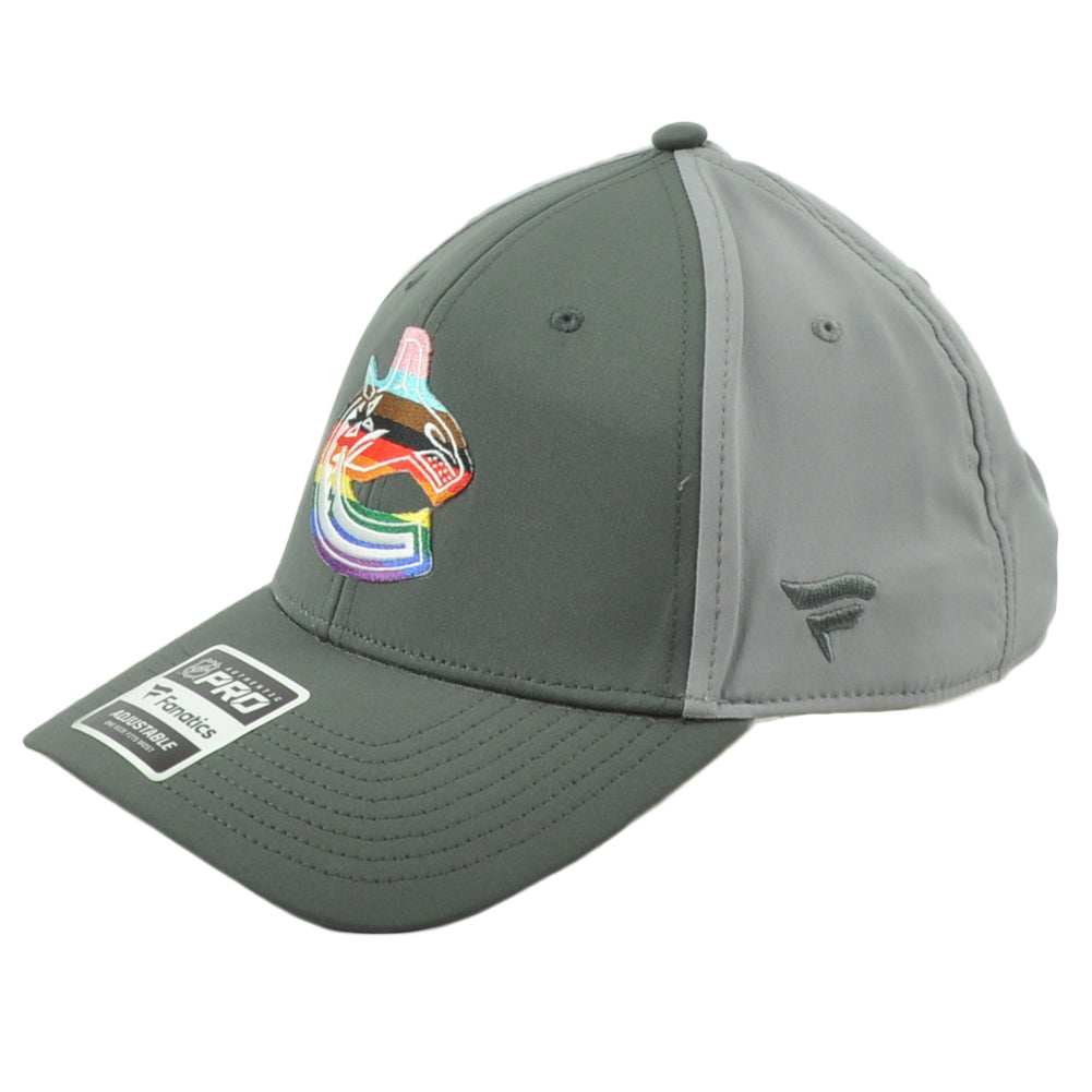 NHL Fanatics Authentic Pro Vancouver Canucks Adults Pride Night Snapback Hat Cap