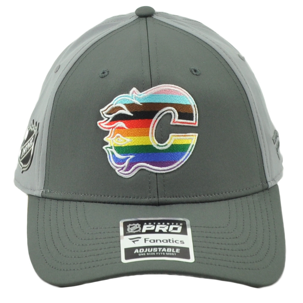 NHL Fanatics Authentic Pro Calgary Flames Adults Pride Night Snapback Hat Cap