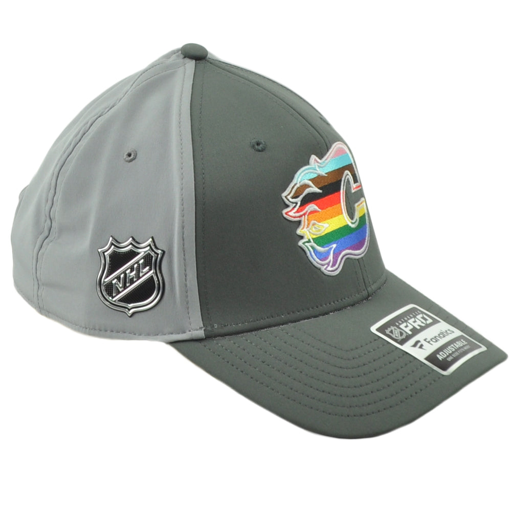 NHL Fanatics Authentic Pro Calgary Flames Adults Pride Night Snapback Hat Cap