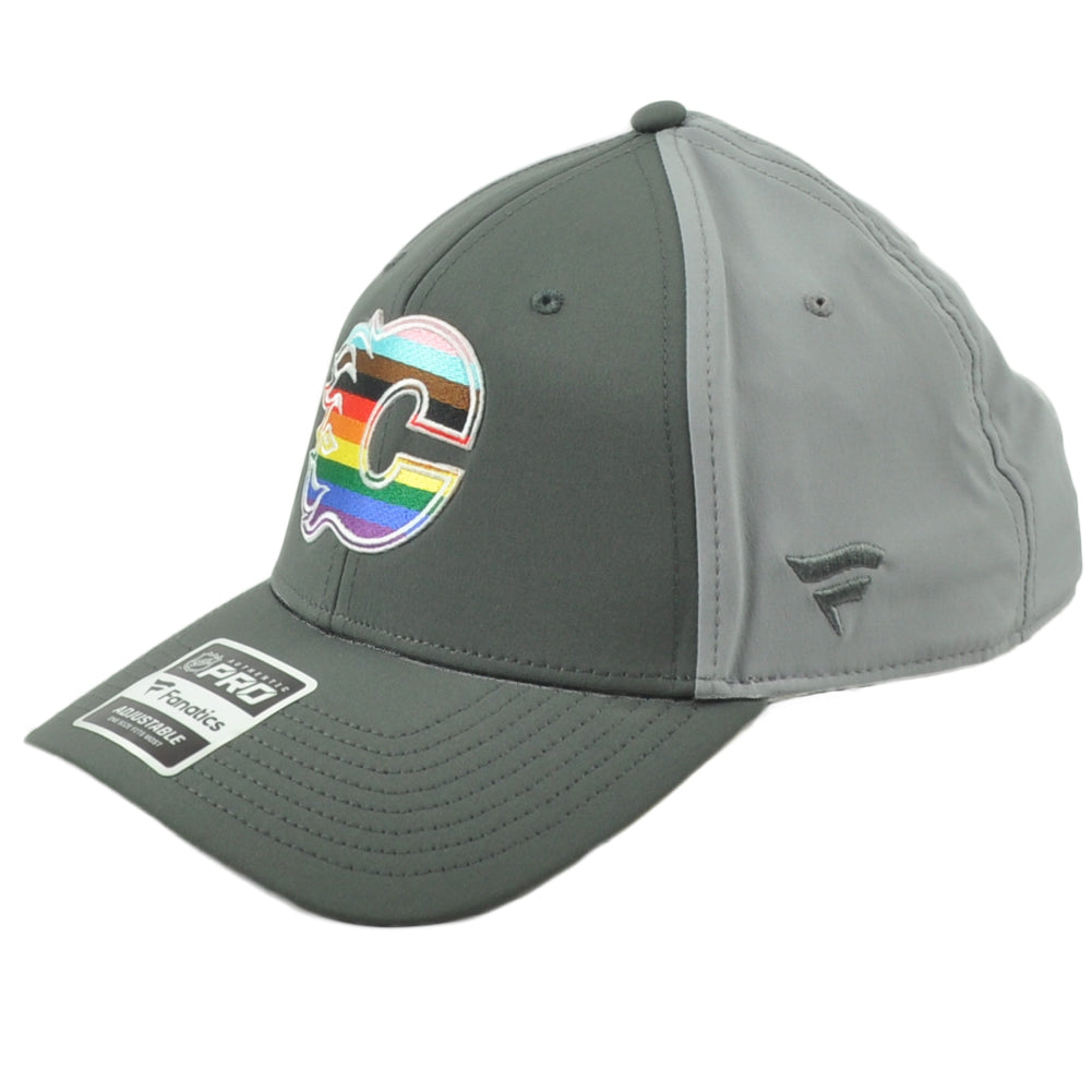 NHL Fanatics Authentic Pro Calgary Flames Adults Pride Night Snapback Hat Cap