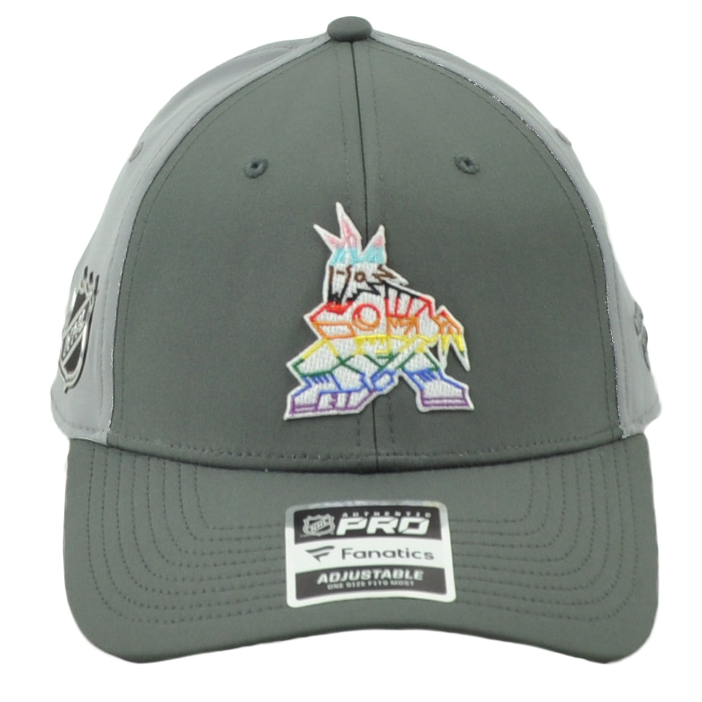 NHL Fanatics Authentic Pro Arizona Coyotes Adults Pride Night Snapback Hat Cap