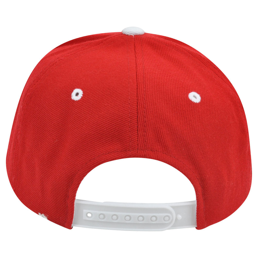 Zephyr Swiss Country Flag Super Star Adjustable Snap Back Two Tone Red Hat Cap