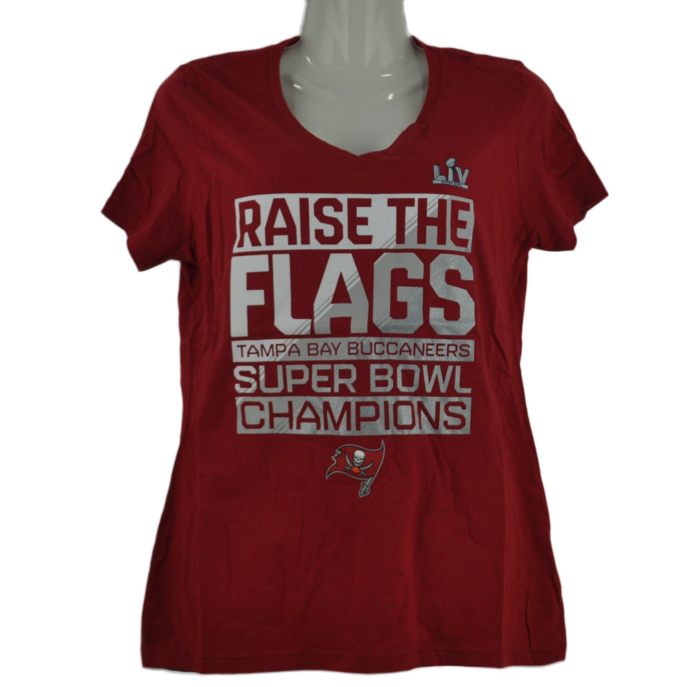 NFL Tampa Bay Buccaneers Super Bowl LV Champions Raise Womens Tshirt Tee