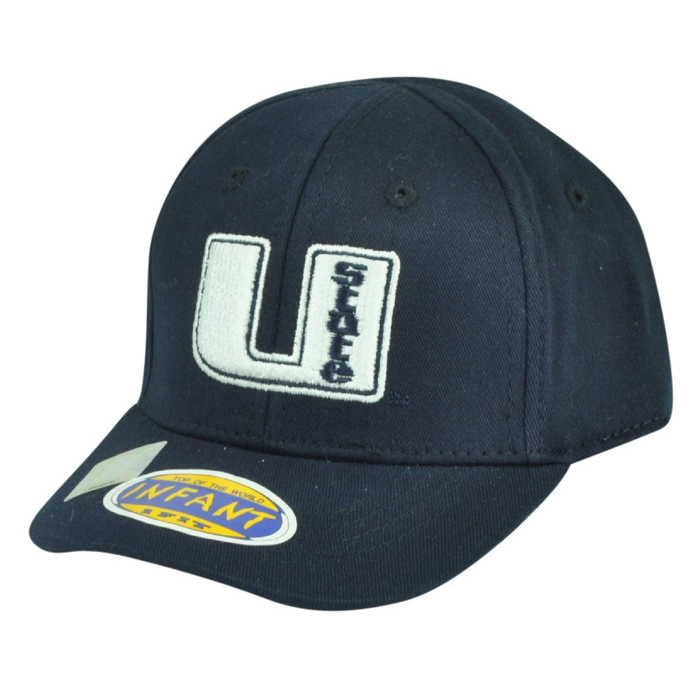 NCAA Utah State Aggies Top of the World Infant Fit Stretch Navy Blue Hat Cap