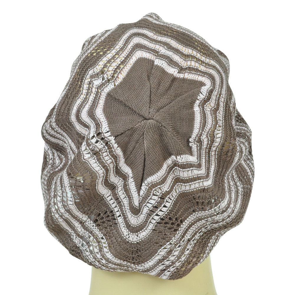 Disney Couture World Land Thin Open Weave Slouchy Tami Beret Knit Beanie Hat