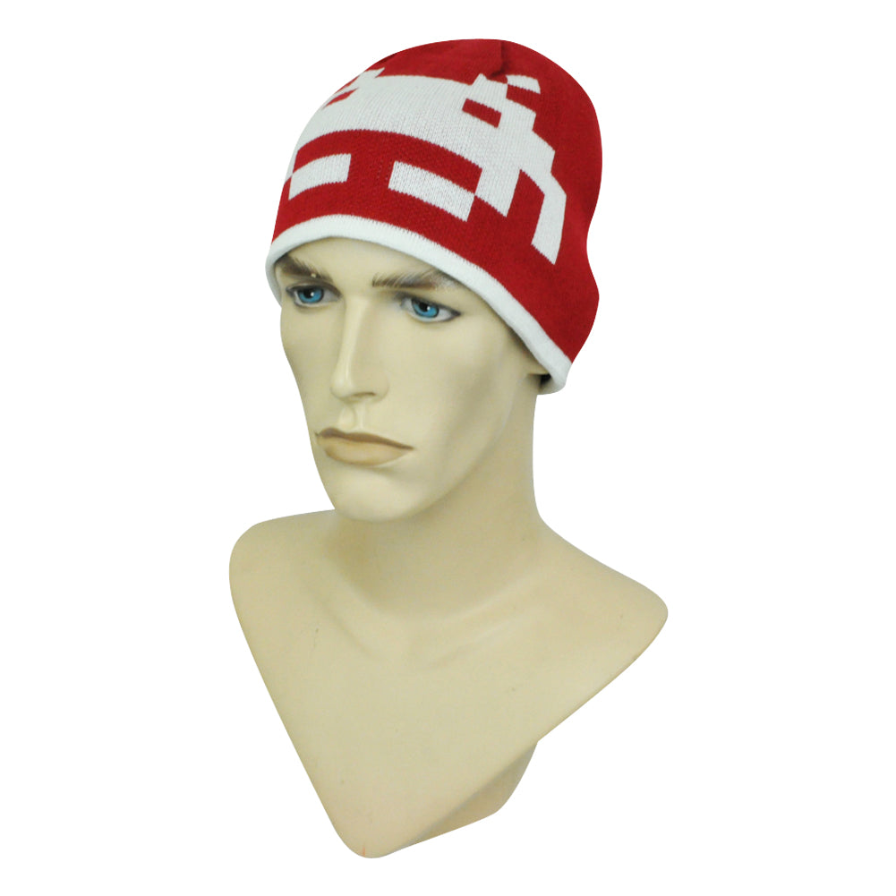 Space Invaders Arcade Beware The Invasion Reversible Cuffless Beanie Knit Skully