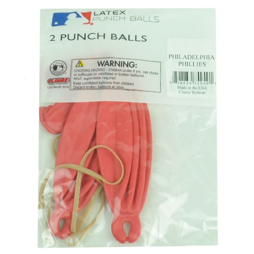 MLB Philadelphia Phillies 2 Latex Punch Balls Balloons Toy Party Fan Game Day