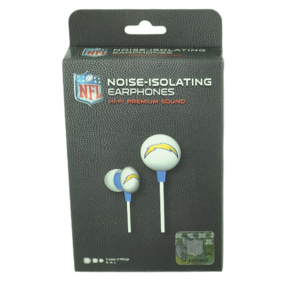 NFL San Diego Chargers Headphones Earphones Music Iphone Mp3 iHip Noise Isolating