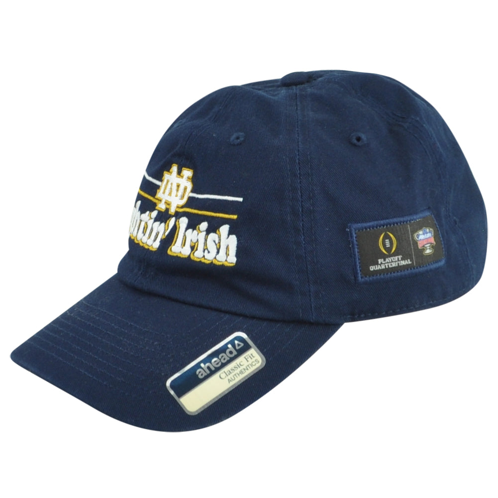NCAA Ahead Notre Dame Fightin' Irish Playoff Adults Men Classic Fit Navy Hat Cap