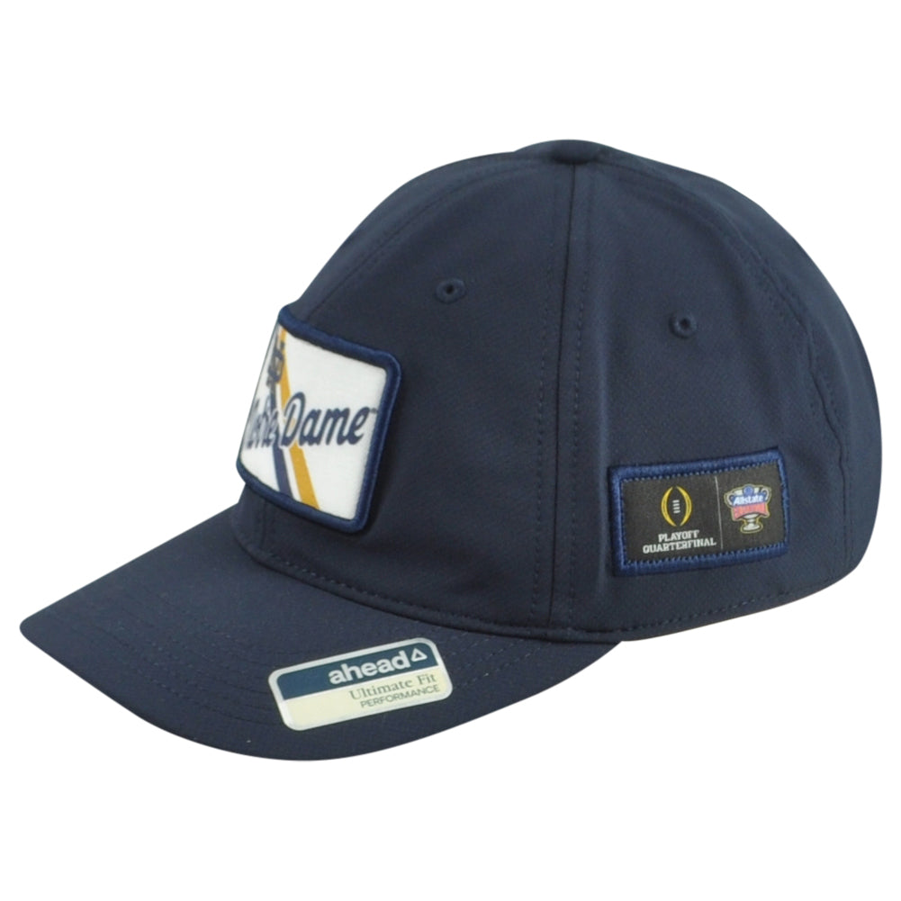 NCAA Ahead Notre Dame Fightin' Irish Playoff Adults Ultimate Fit Navy Hat Cap