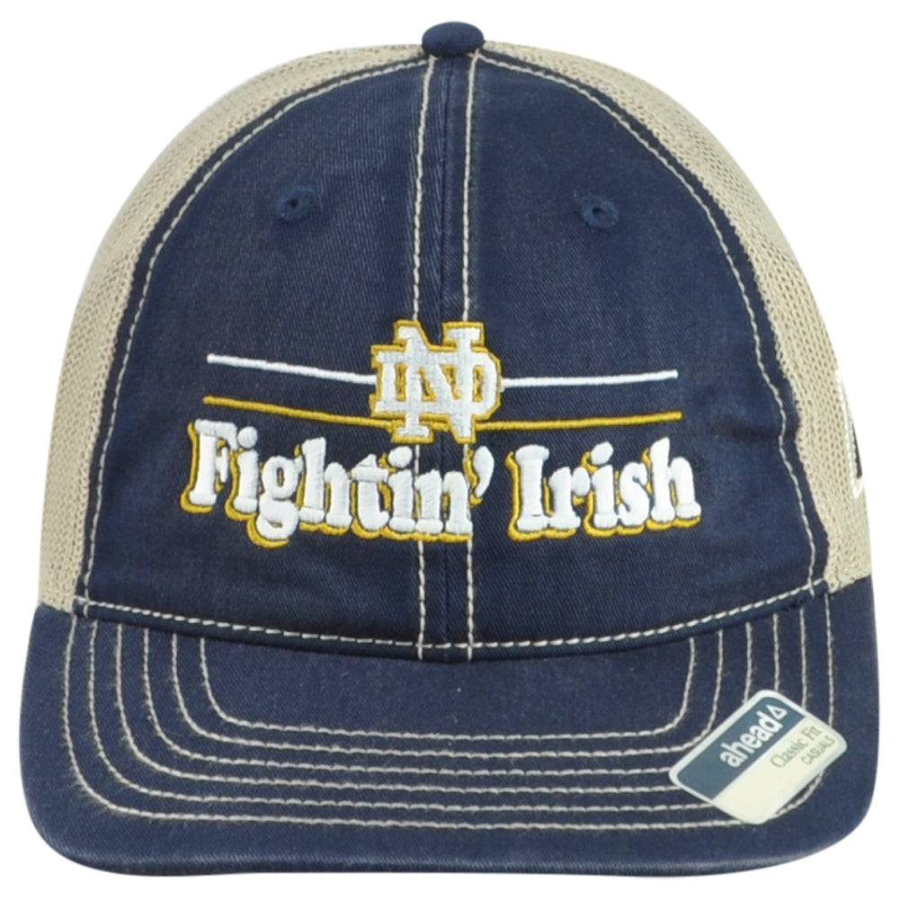 NCAA Ahead Notre Dame Fightin' Irish Playoff Trucker Mesh Snapback Adult Hat Cap