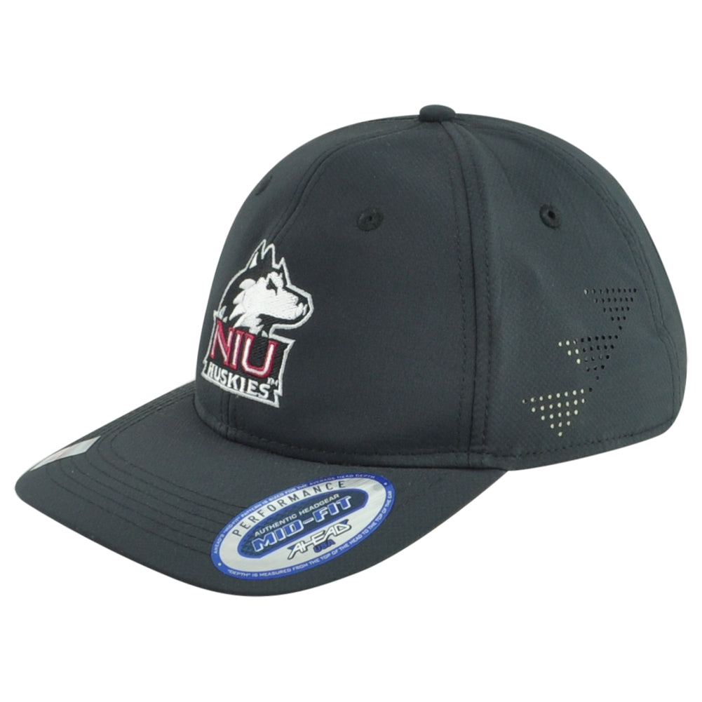 NCAA Ahead NIU Northern Illinois Huskies Cure Bowl Black Mid-Fit Men Hat Cap