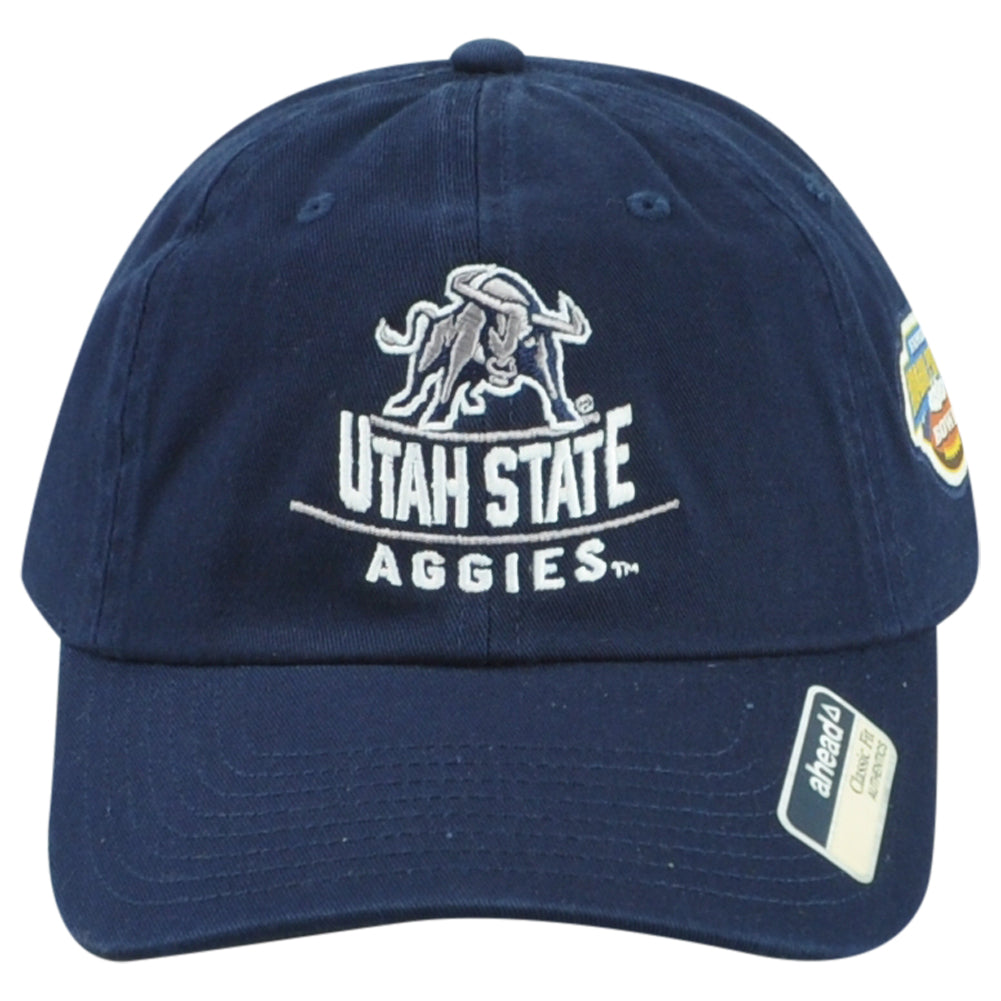 NCAA Ahead Utah State Aggies Idaho Potato Bowl Navy Classic Fit Adult Hat Cap