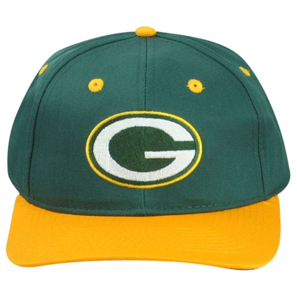 NFL Green Bay Packers Adults Men Flat Bill Two Colors Snapback OSFM Hat Cap