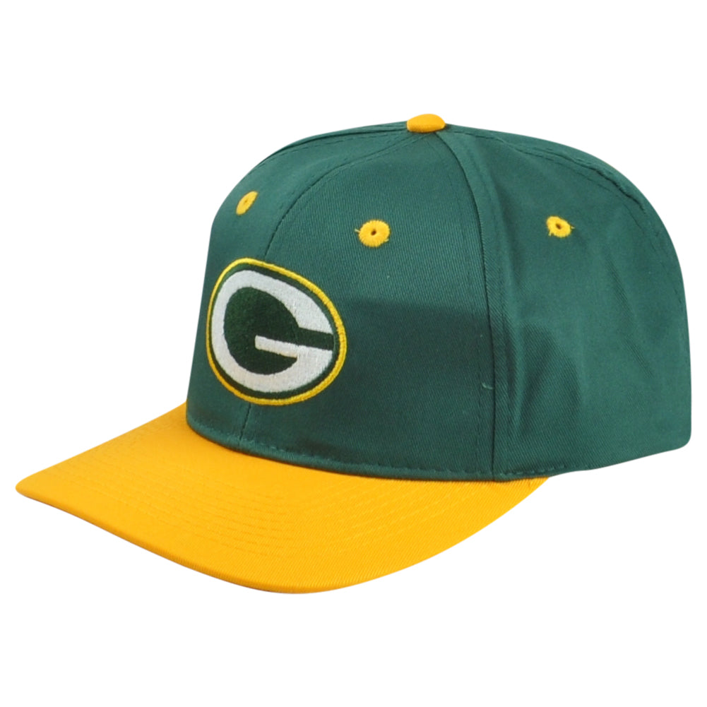 NFL Green Bay Packers Adults Men Flat Bill Two Colors Snapback OSFM Hat Cap