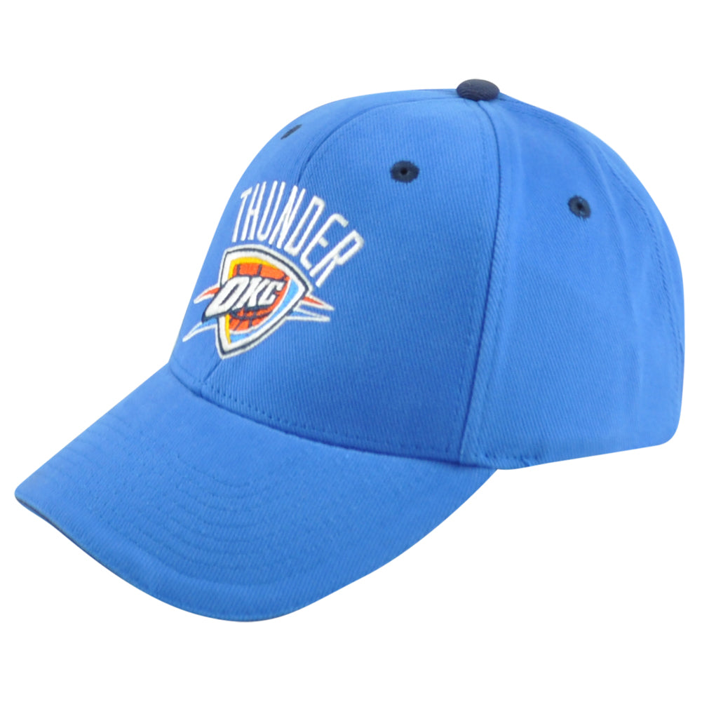 NBA Oklahoma Thunders Adults Curved Bill Blue Men Adjustable Structured Hat Cap