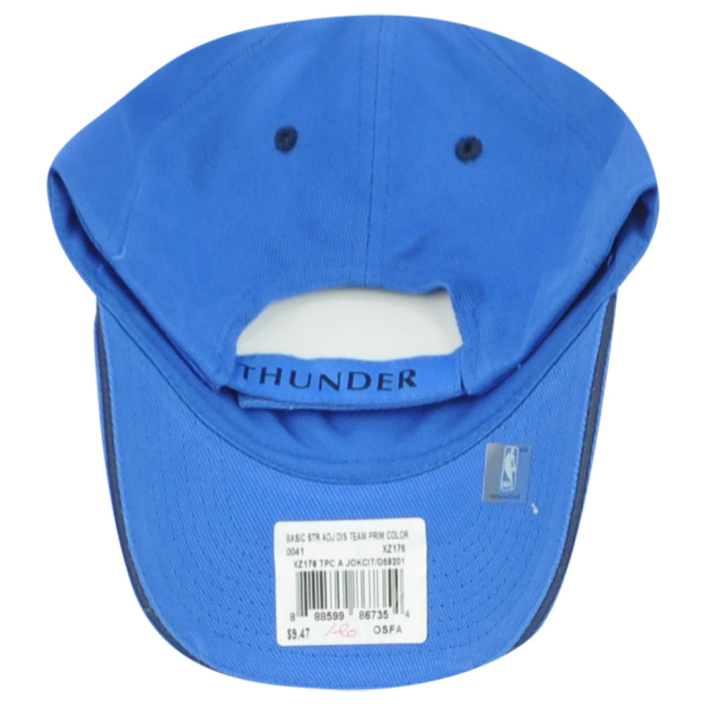 NBA Oklahoma Thunders Adults Curved Bill Blue Men Adjustable Structured Hat Cap
