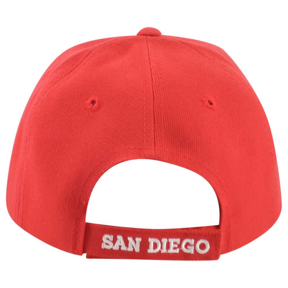 Heve Headwear San Diego California USA Bridge Red Curved Bill Adjustable Hat Cap