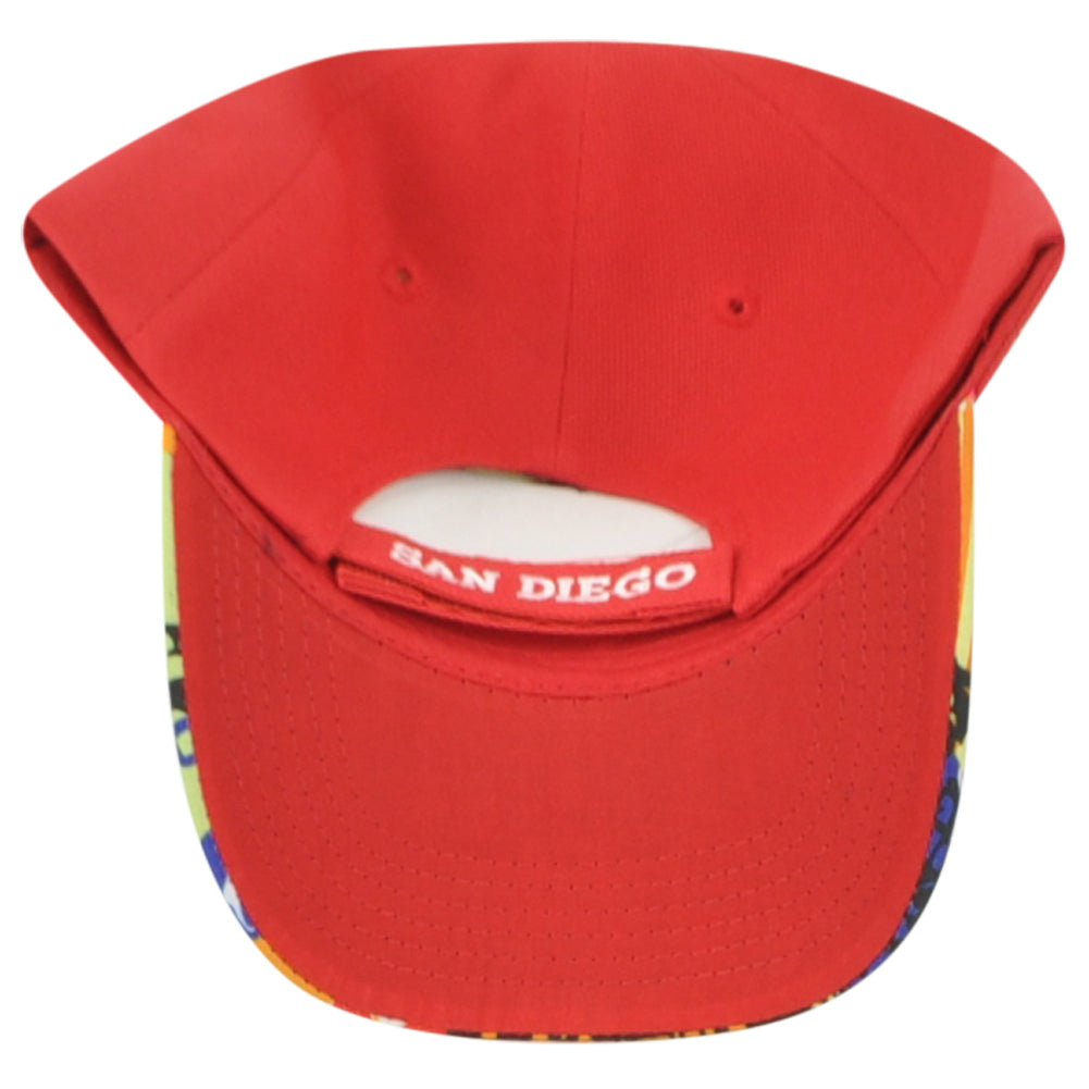Heve Headwear San Diego California USA Bridge Red Curved Bill Adjustable Hat Cap
