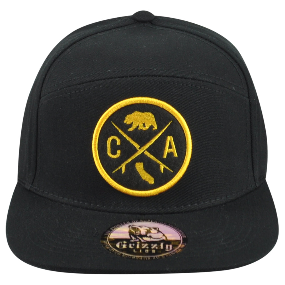 Grizzly Lids Cali Life California USA Cadet Fatigue Black Adjustable Hat Cap