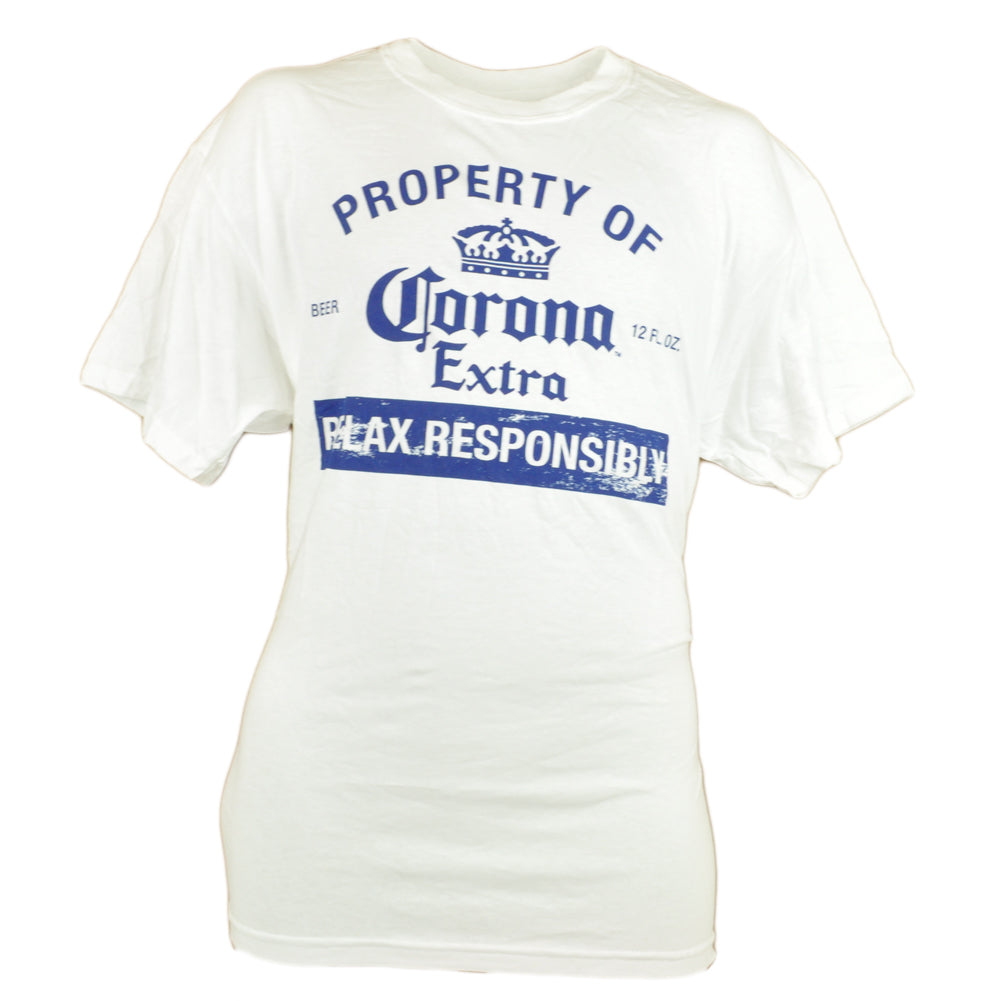 Property of Corona Extra Beer Cerveza Distressed Tshirt Cup 2 Piece Set