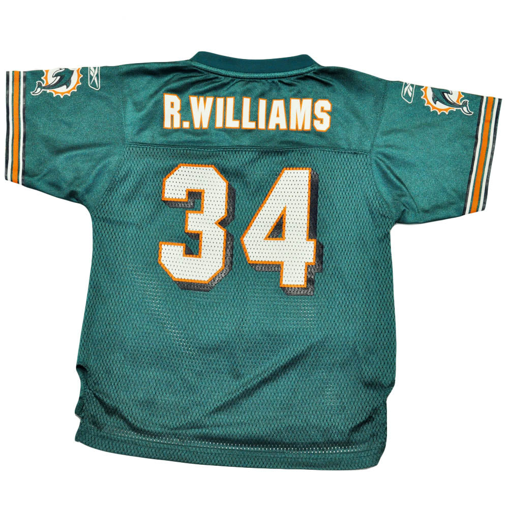 NFL Reebok Licensed Florida Miami Dolphins Ricky Williams Kid Teal Jersey