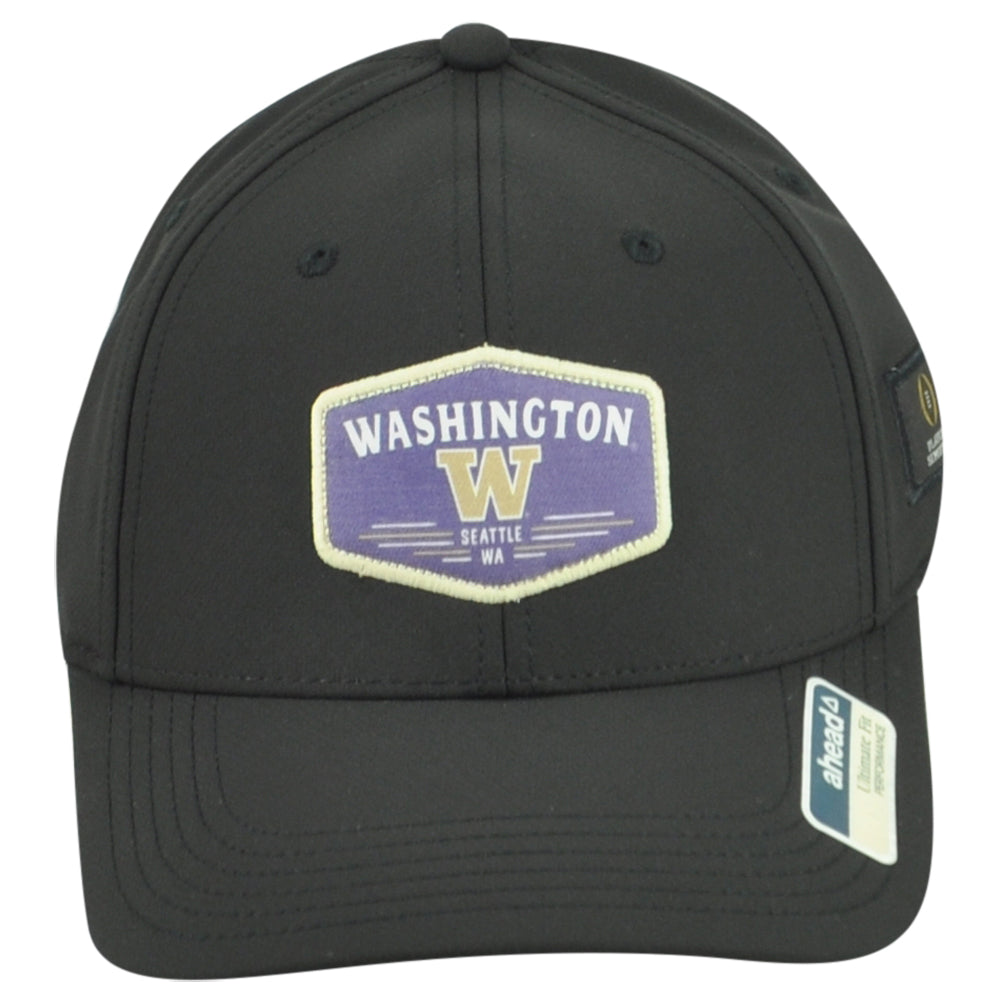 NCAA Ahead Washington Huskies Sugar Bowl Performance Black Adjustable Hat Cap