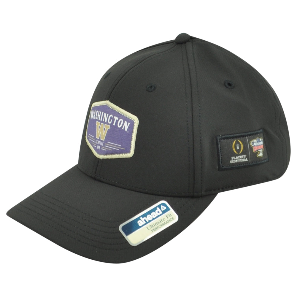 NCAA Ahead Washington Huskies Sugar Bowl Performance Black Adjustable Hat Cap