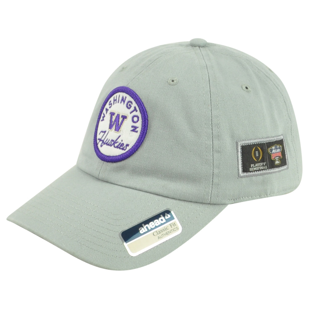 NCAA Ahead Washington Huskies Semifinals Gray Man Classic Fit Adjustable Hat Cap