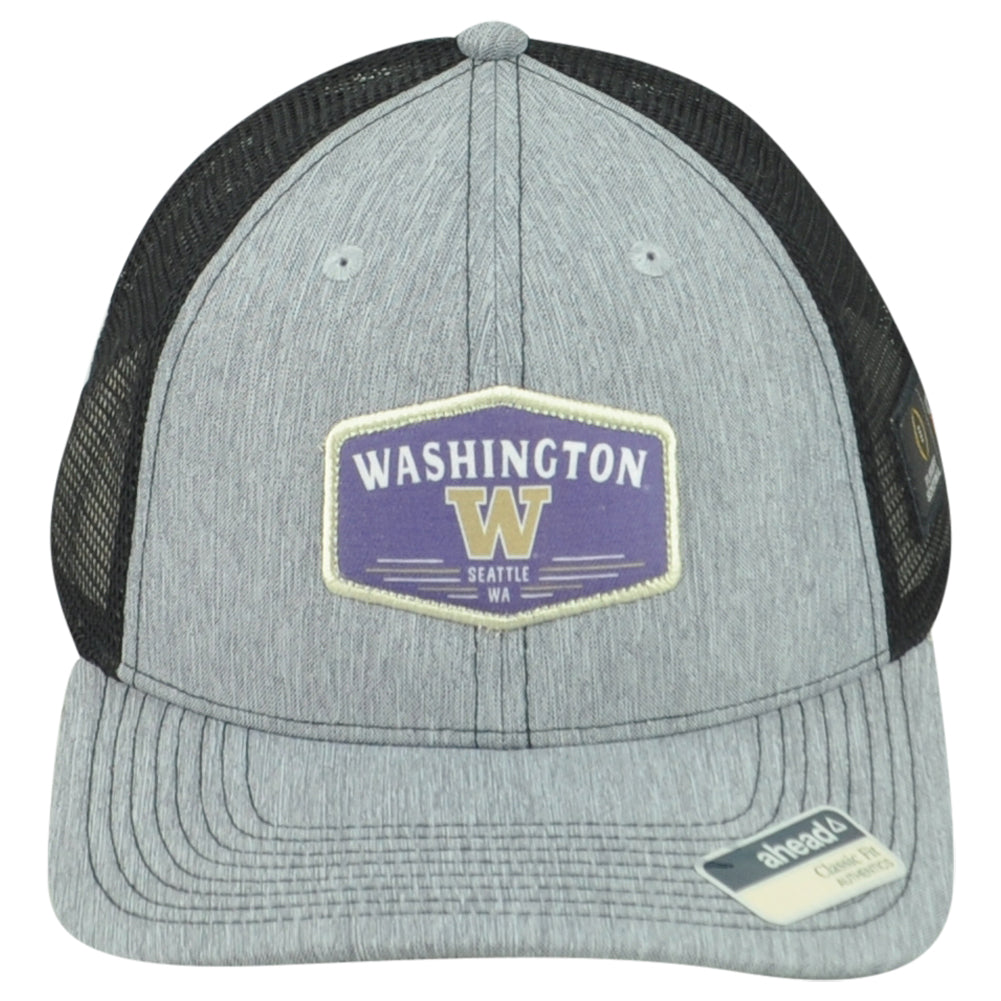 NCAA Ahead Washington Huskies Playoff Semifinal Trucker Mesh Snapback Hat Cap