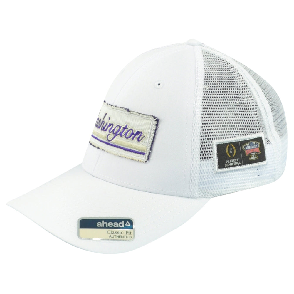 NCAA Ahead Washington Huskies Sugar Bowl Trucker Mesh Snapback Patch Hat Cap