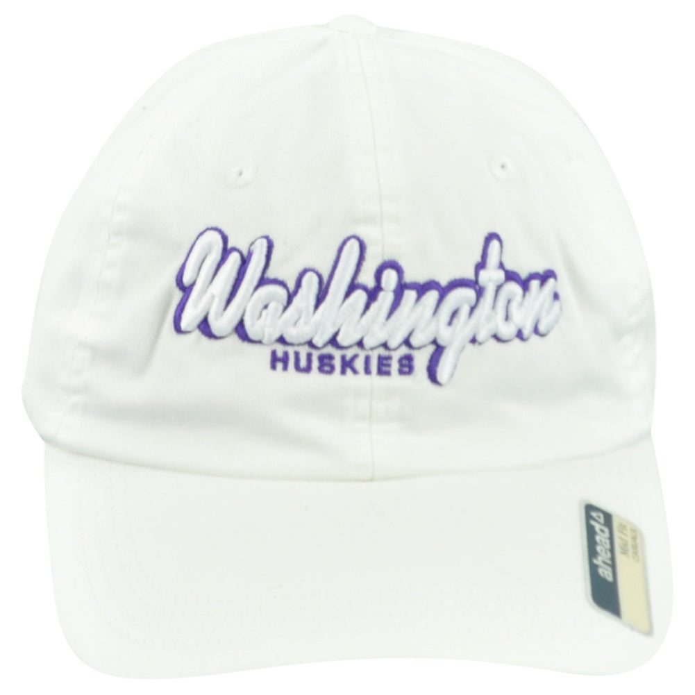 NCAA Ahead Washington Huskies Sugar Bowl White Cotton Mid Fit Adjustable Hat Cap