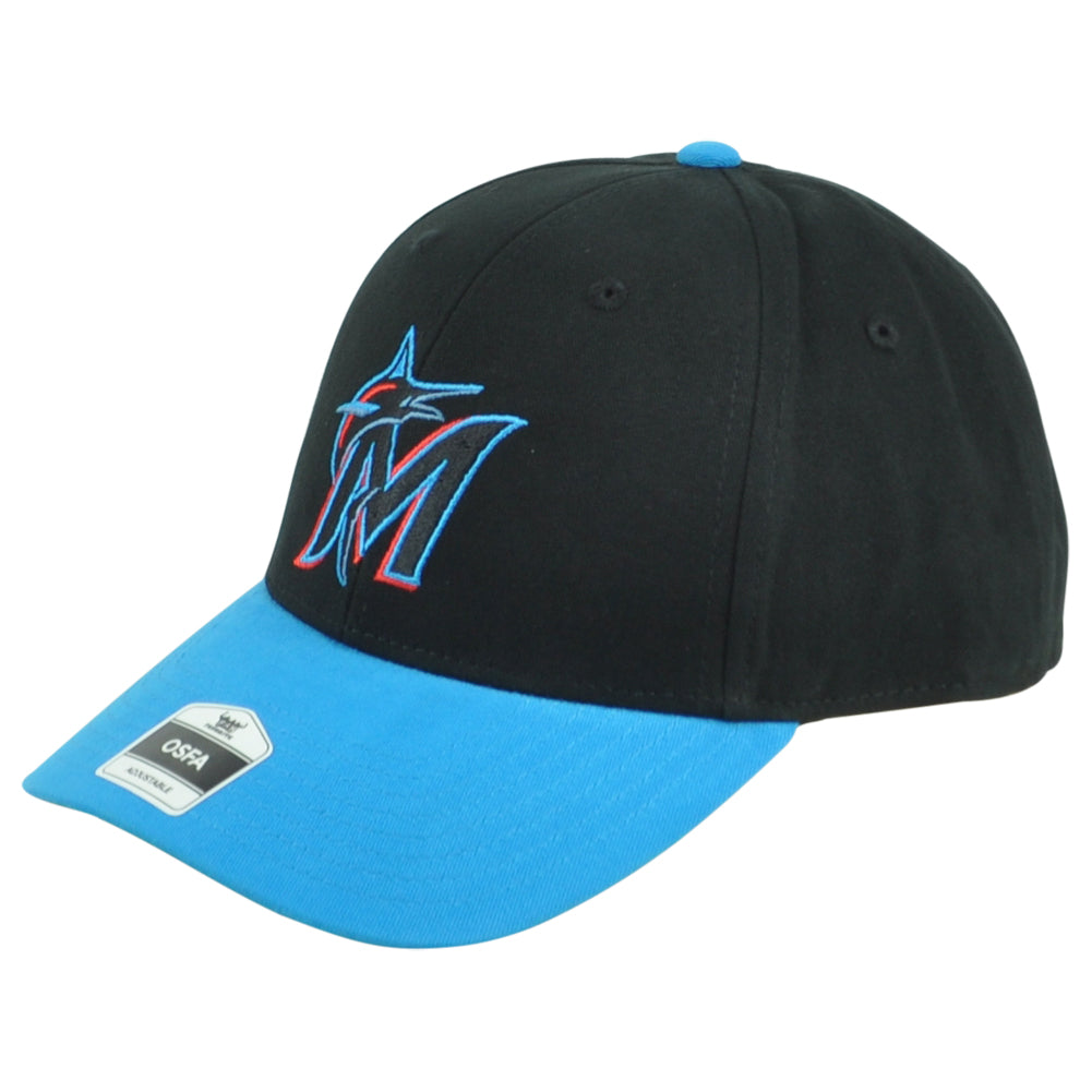 MLB Fan Favorite Miami Marlins Curved Adults Men Structured Adjustable Hat Cap