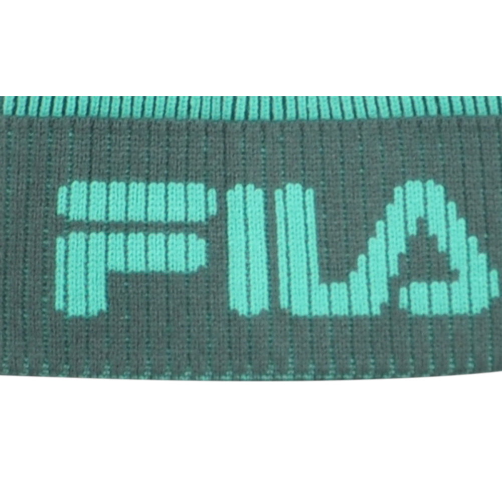 Fila Brand Turquoise Skully Acrylic OFSA Adults Winter Cuffed Knit Beanie Hat