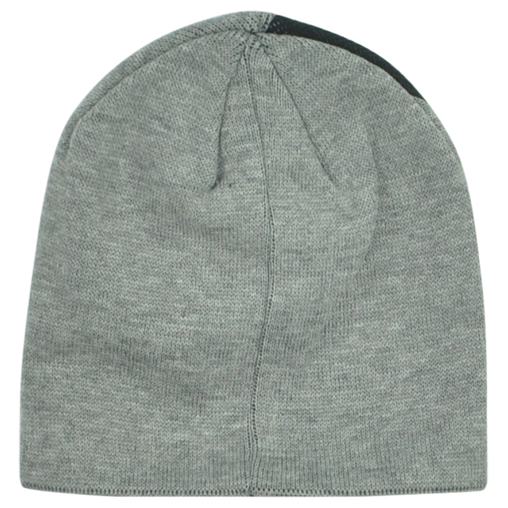 Fila Brand Skully Acrylic OFSA Adults Winter Cuffless Gray Black Knit Beanie Hat