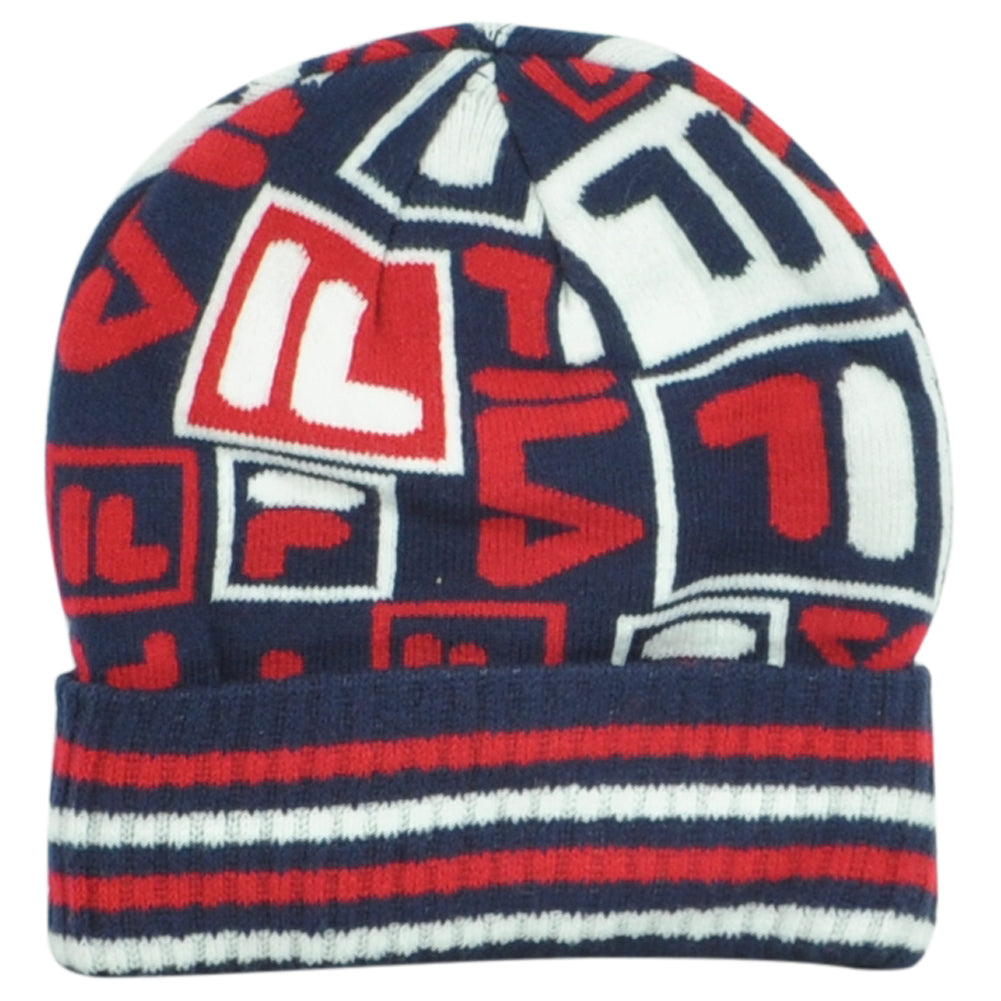 Fila Brand Stripes Multicolor Acrylic OFSA Adults Winter Cuffed Knit Beanie Hat