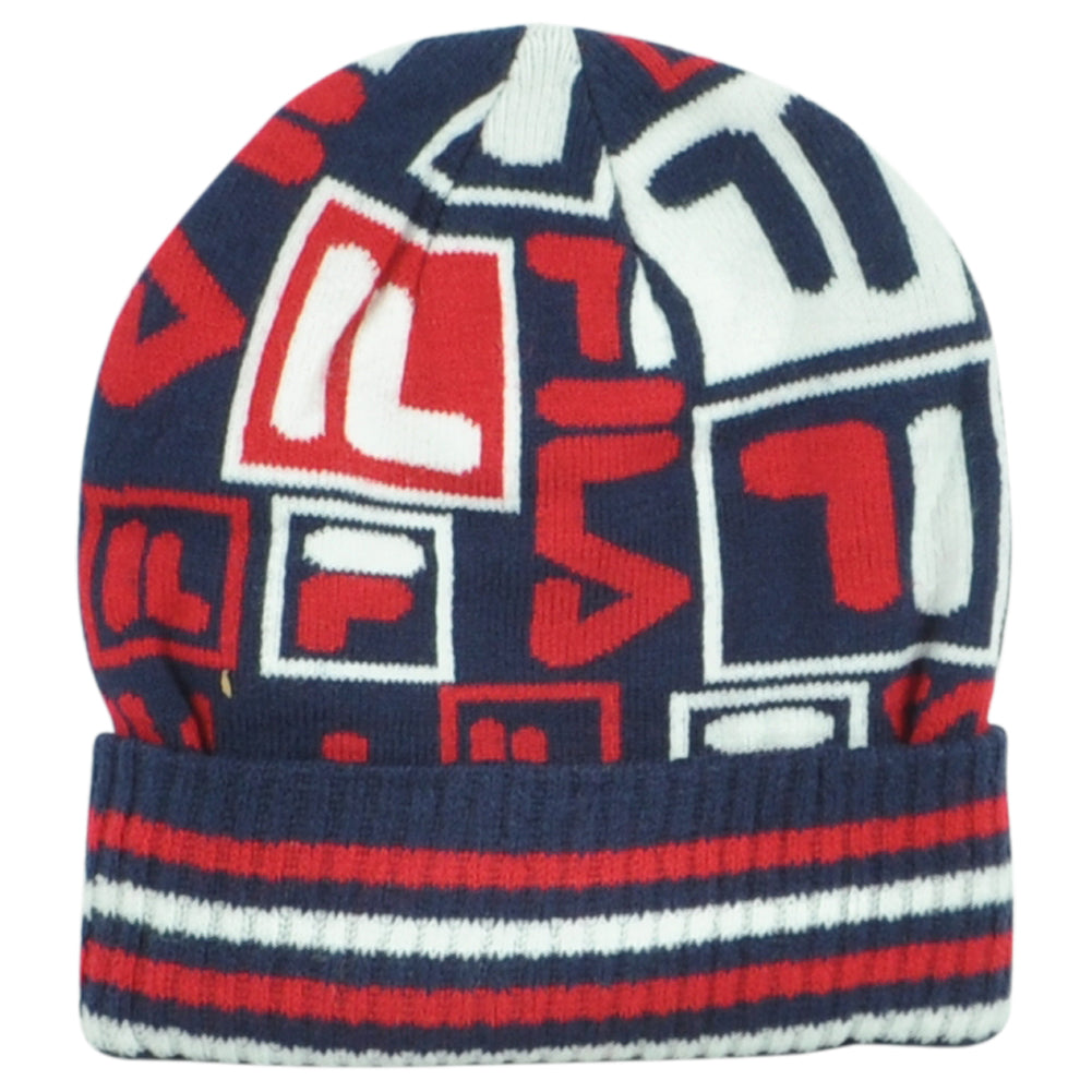 Fila Brand Stripes Multicolor Acrylic OFSA Adults Winter Cuffed Knit Beanie Hat