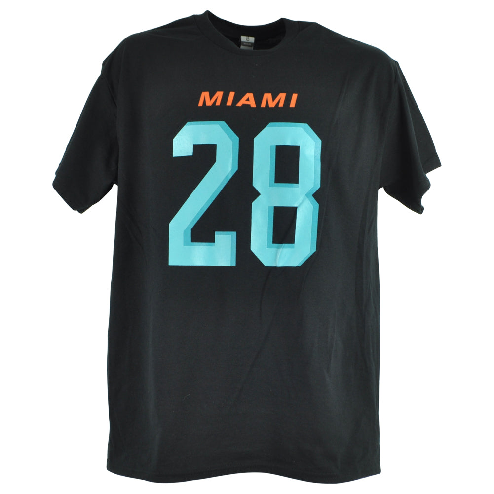 Miami Dolphins De'Von Achane #28 Short Sleeve Man Adults Tshirt Tee