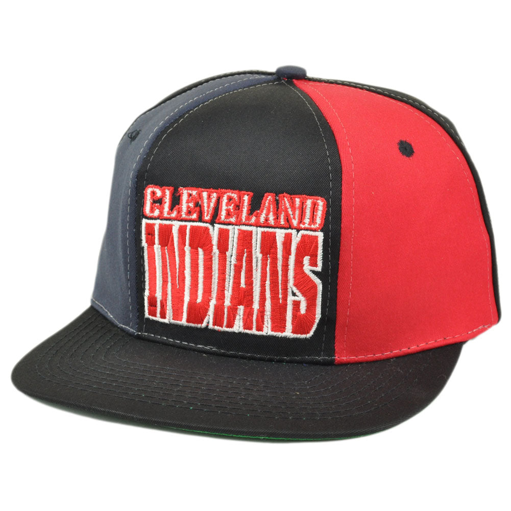 MLB Cleveland Indians Snapback Flat Bill Old School Vintage Hat Cap Dead Stock