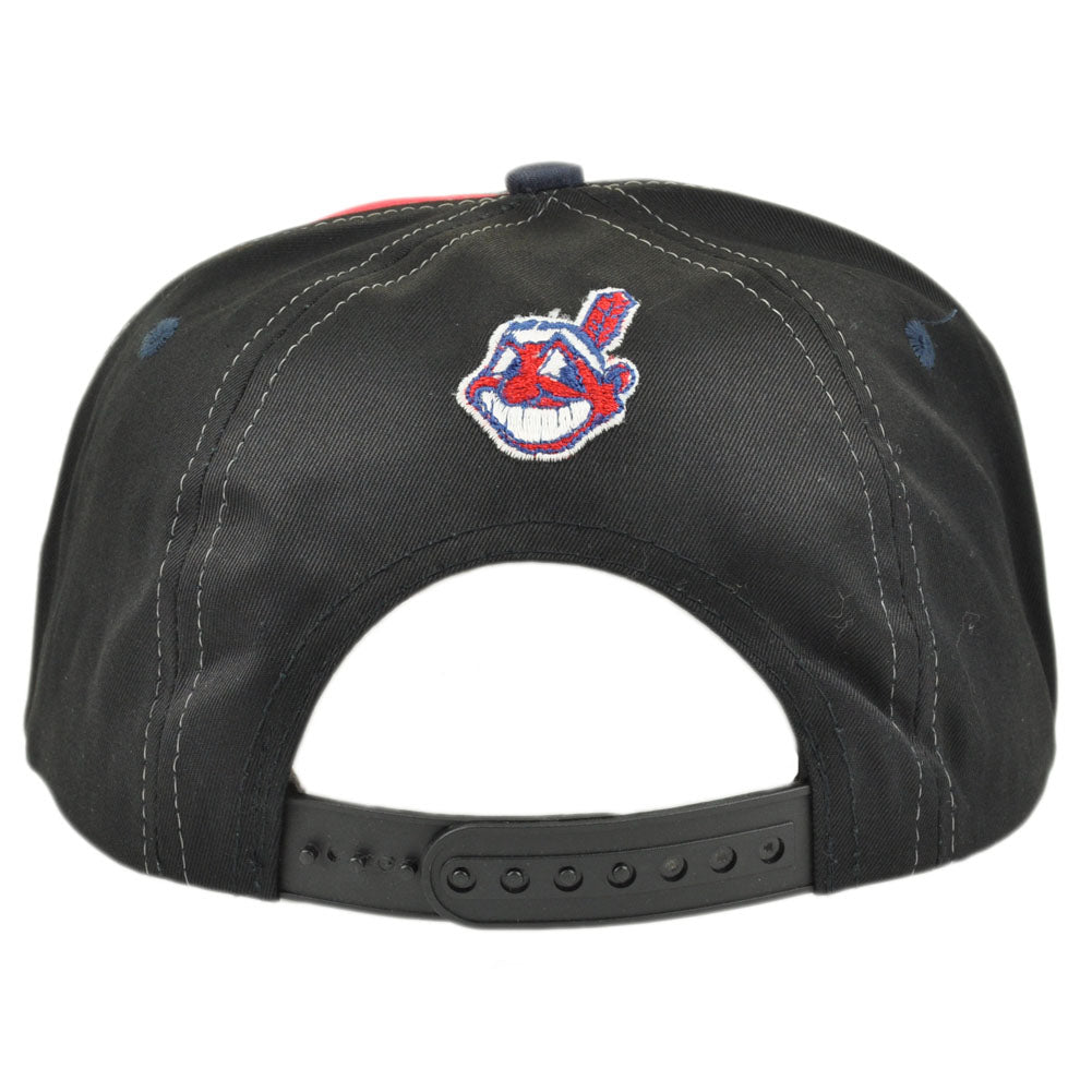 MLB Cleveland Indians Snapback Flat Bill Old School Vintage Hat Cap Dead Stock