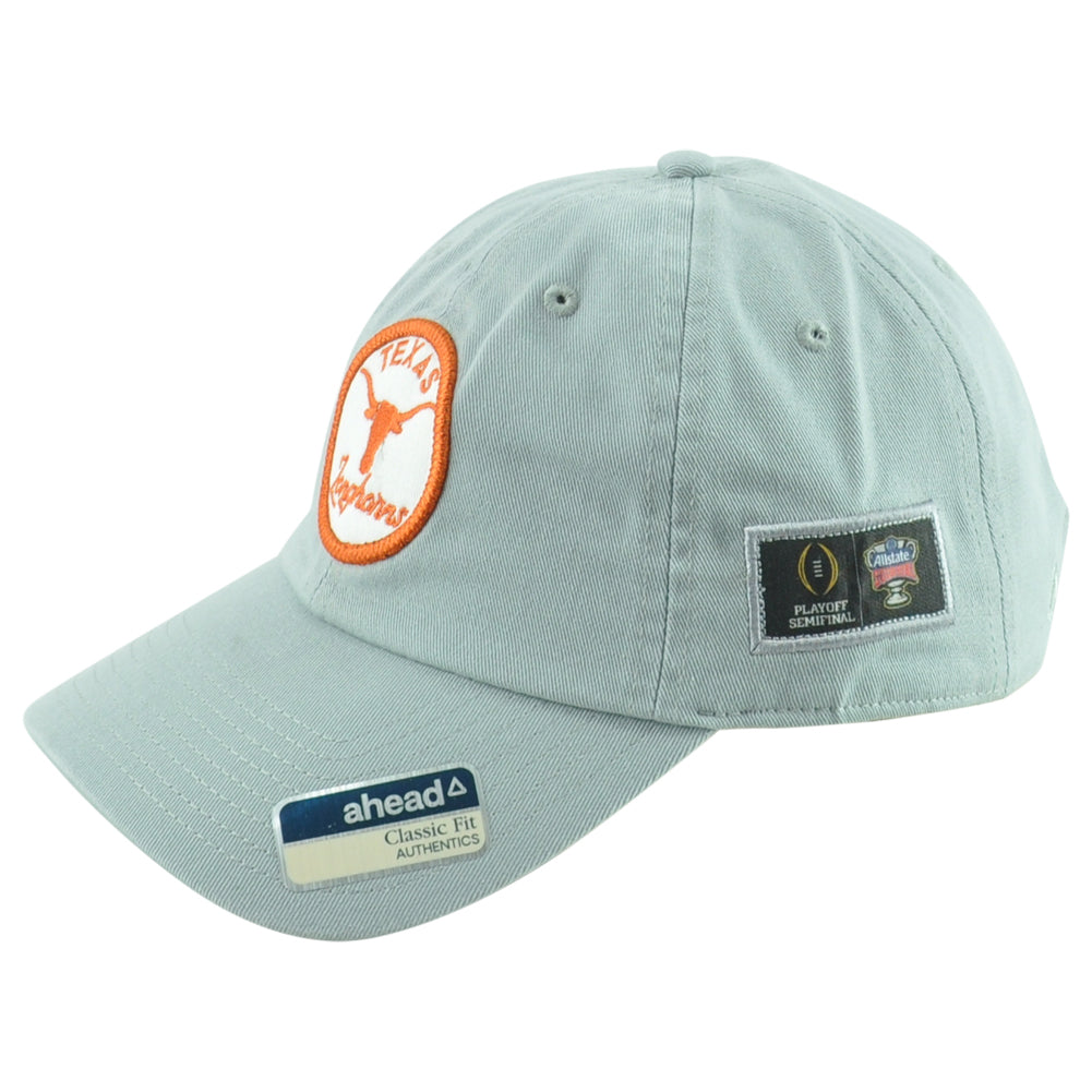 NCAA Ahead Texas Longhorns Playoff Classic Fit Gray Adjustable Adults Hat Cap