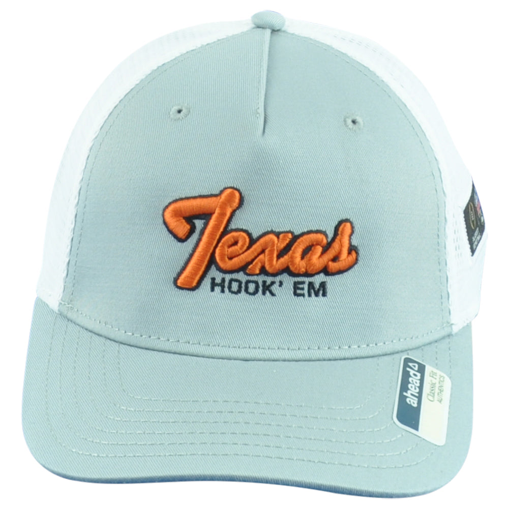 NCAA Ahead Texas Longhorns Hook' Em Playoff Trucker Mesh Curved Bill Men Hat Cap