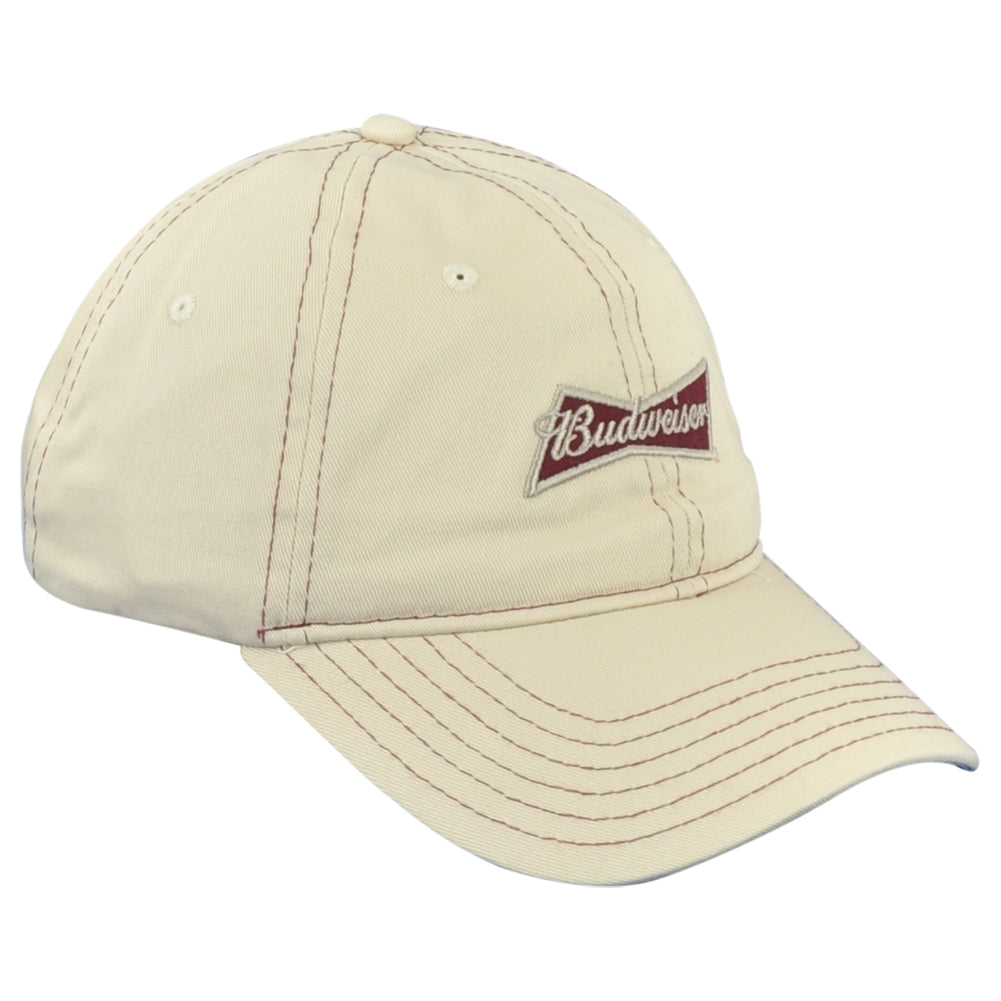 Budweiser Bud Beer Can Bottle Khaki Adjustable Curved Bill Relaxed Adult Hat Cap