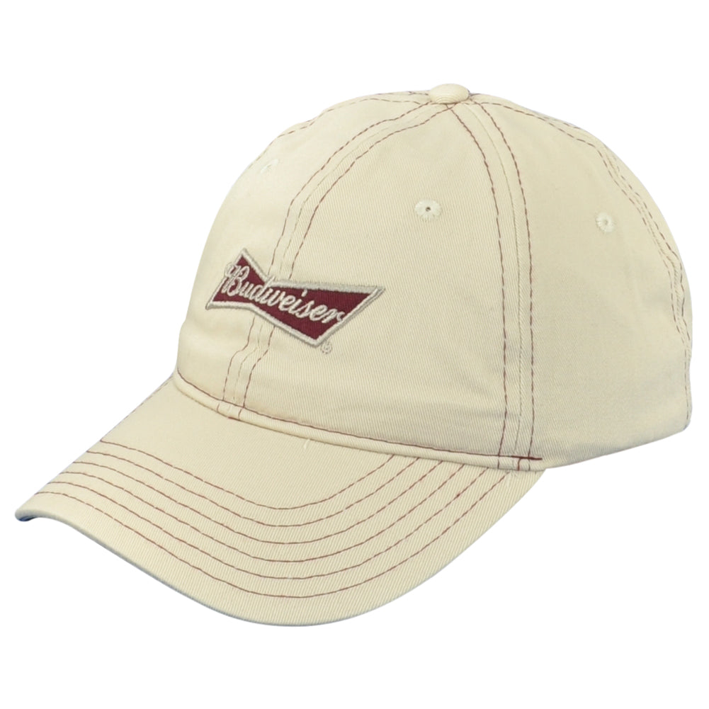 Budweiser Bud Beer Can Bottle Khaki Adjustable Curved Bill Relaxed Adult Hat Cap